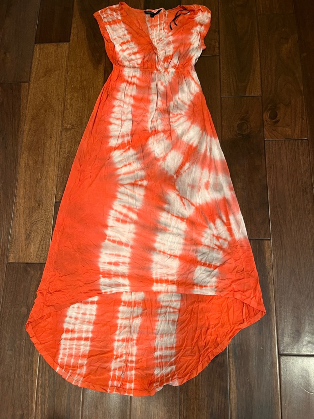Felicity & Coco Orange and White Tie-Dye Maxi Dress